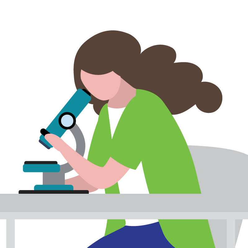 microscope worker